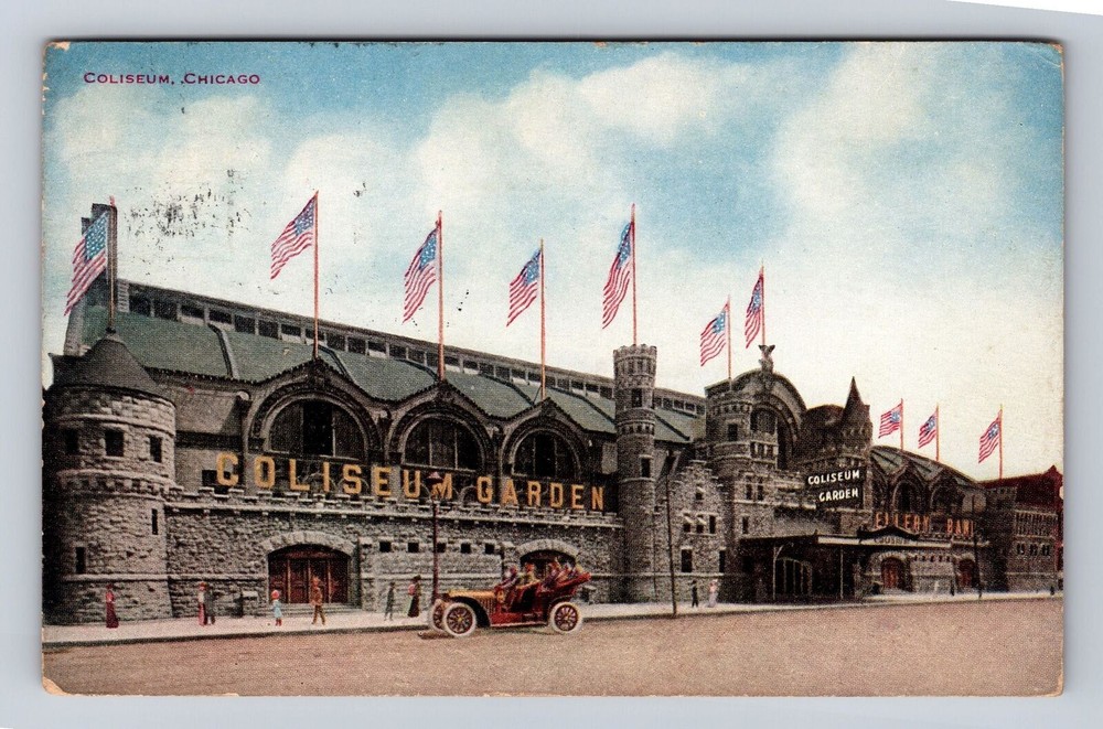 Chicago IL-Illinois, Coliseum, Antique, Vintage c1916 Souvenir Postcard
