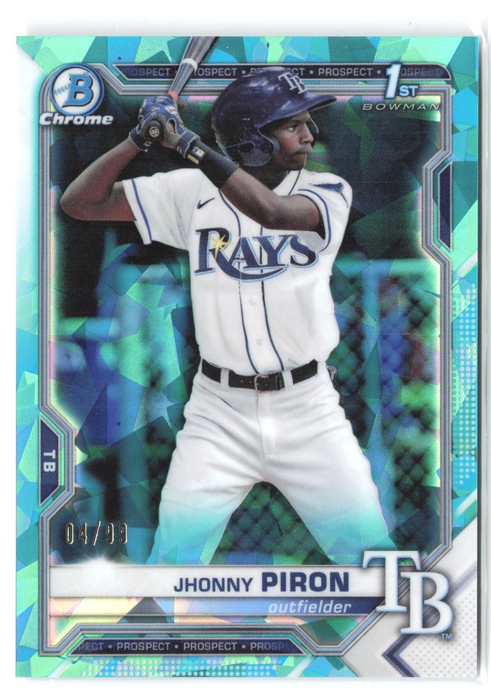 2021 Bowman Chrome Sapphire Jhonny Piron BCP-239 Aqua Prospects #/99
