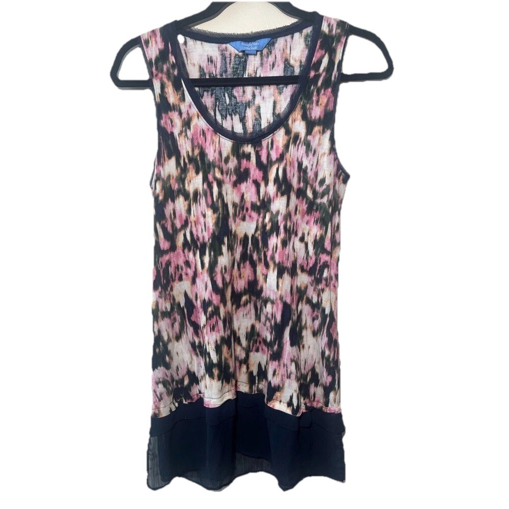 Simply Vera Vera Wang Tank Top Long Tunic Tie Dye Women S Multi Sleeveless Boho