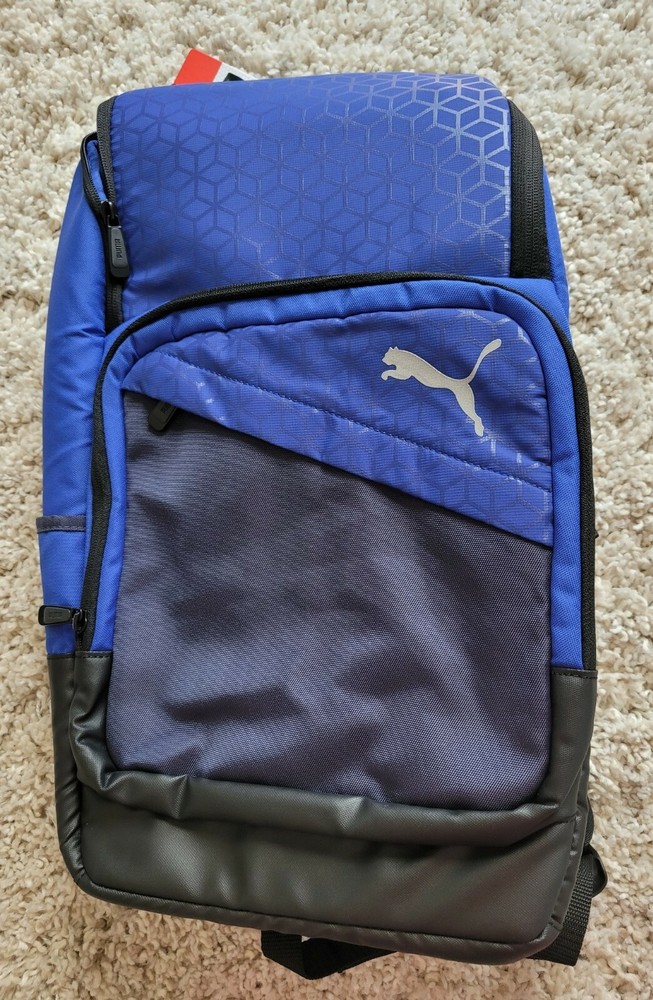 NTT Puma Epoch Blue Bicolor Laptop Backpack with Heat Seal Cat Logo