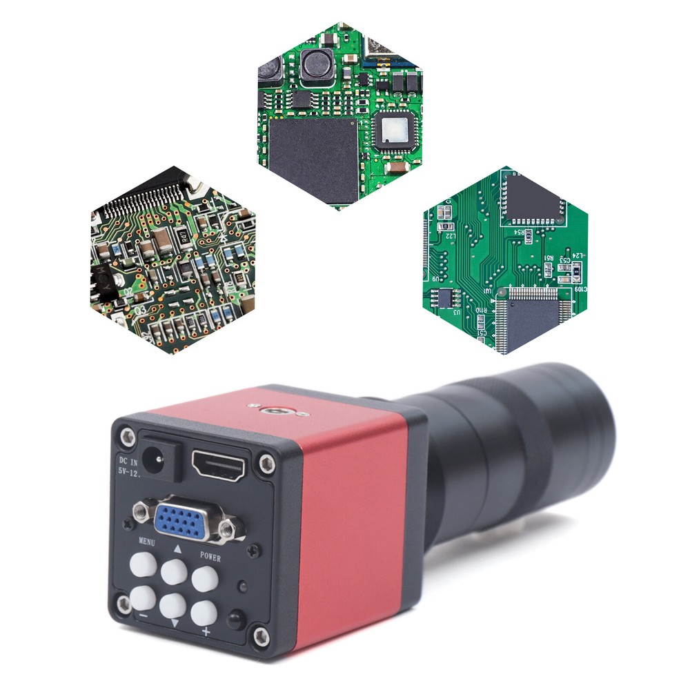 HDMI Video Microscope VGA Camera HD Industrial USB Digital Lens 1080p 60FPS 14m