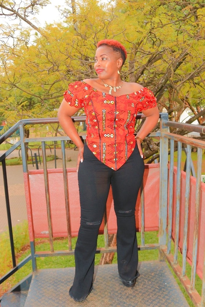 African Ankara Top Size 14