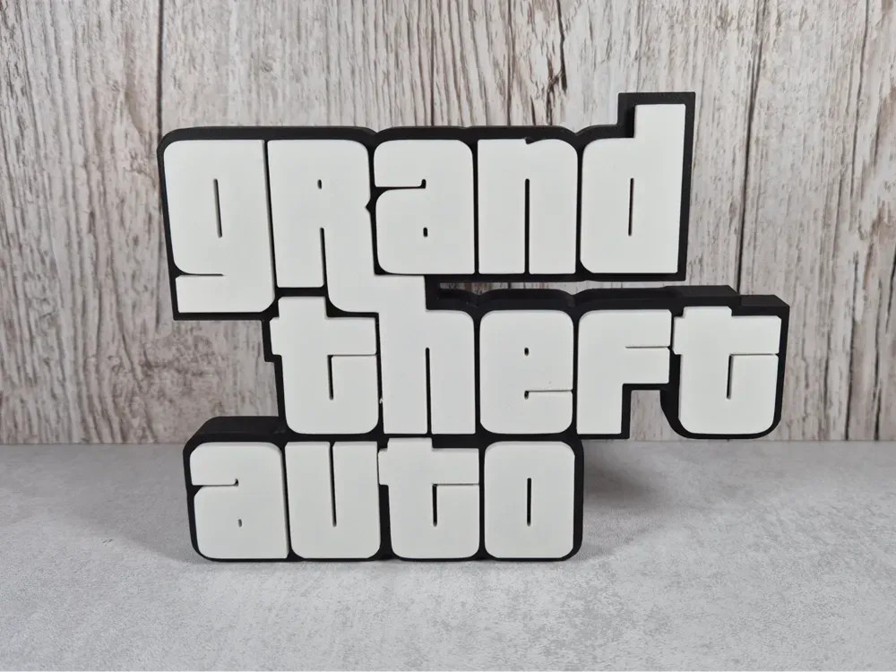 Grand Theft Auto GTA Logo Sign Display Video Game Collectible Desk Decor