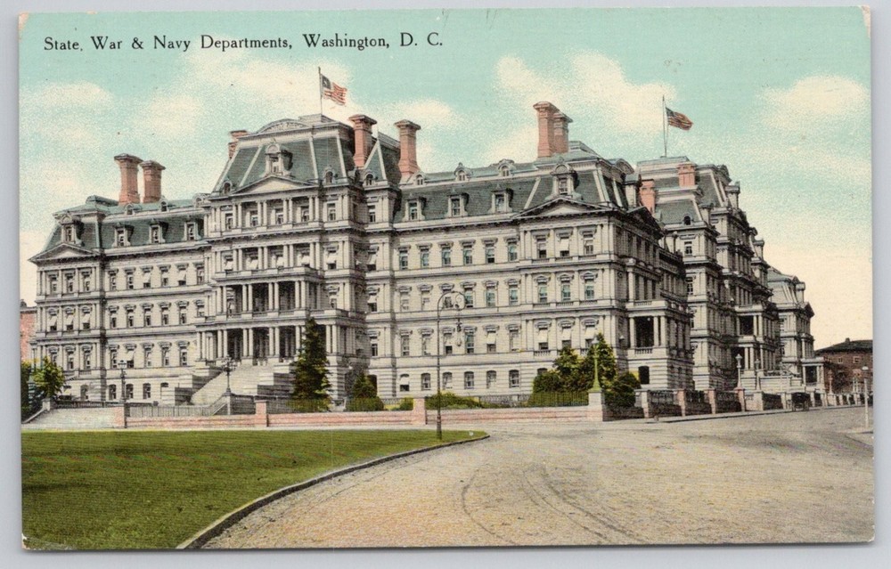 State, War & Navy Building Washington DC Postcard Early 1900s Architecture