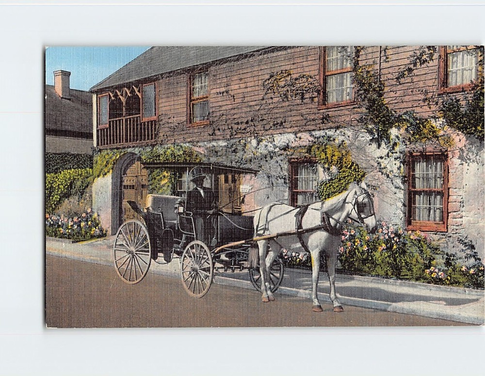 Postcard Oldest House Saint Francis Street St. Augustine Florida USA Old Timer