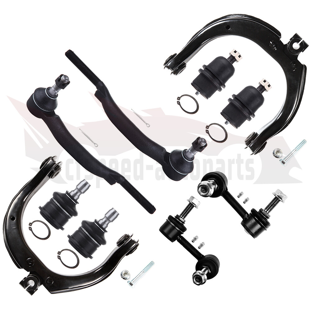 10pcs Front Upper Control Arm Tie Rod Kit For 2002-2003 Chevrolet Trailblazer