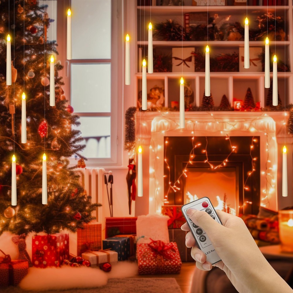 Flameless Candles with Remote Timer, Set of 6 LED Battery Operated Window Can...