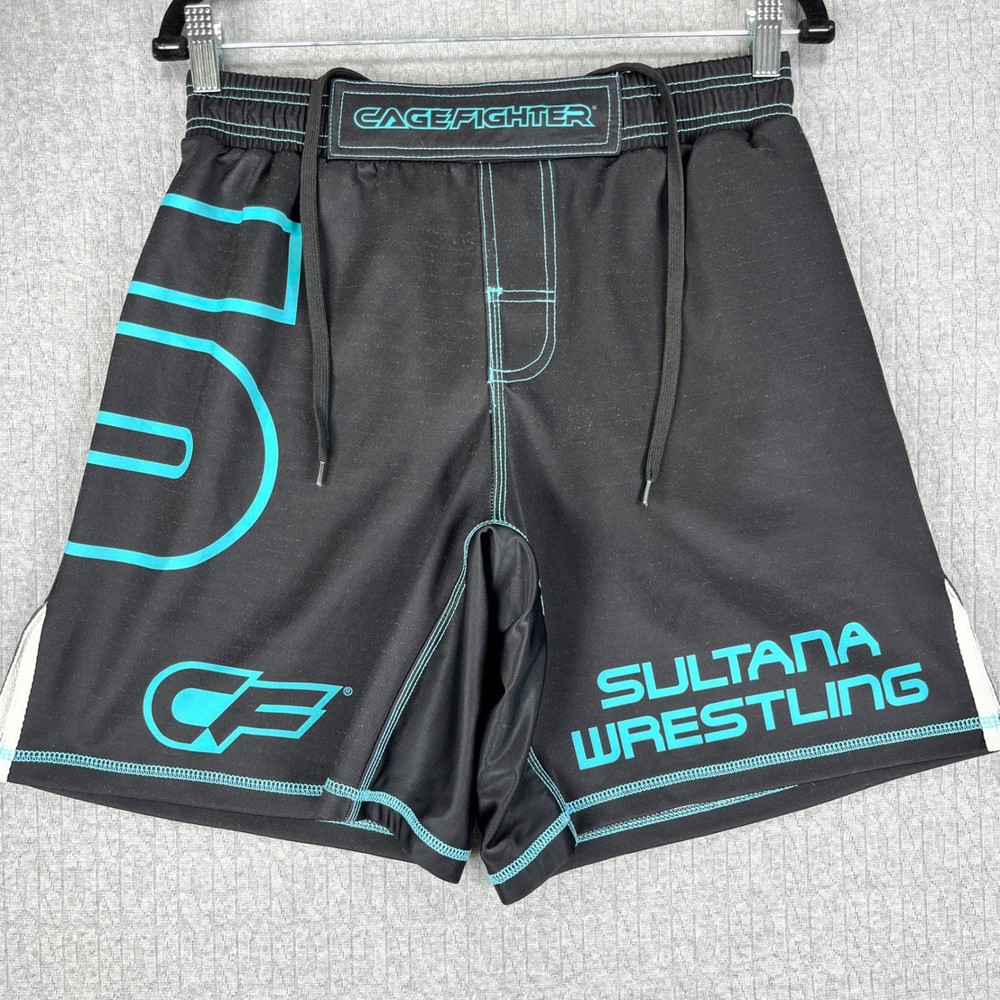 CageFighter Wrestling Shorts Men M UFC Black Sultana Wrestling MMA Grappling