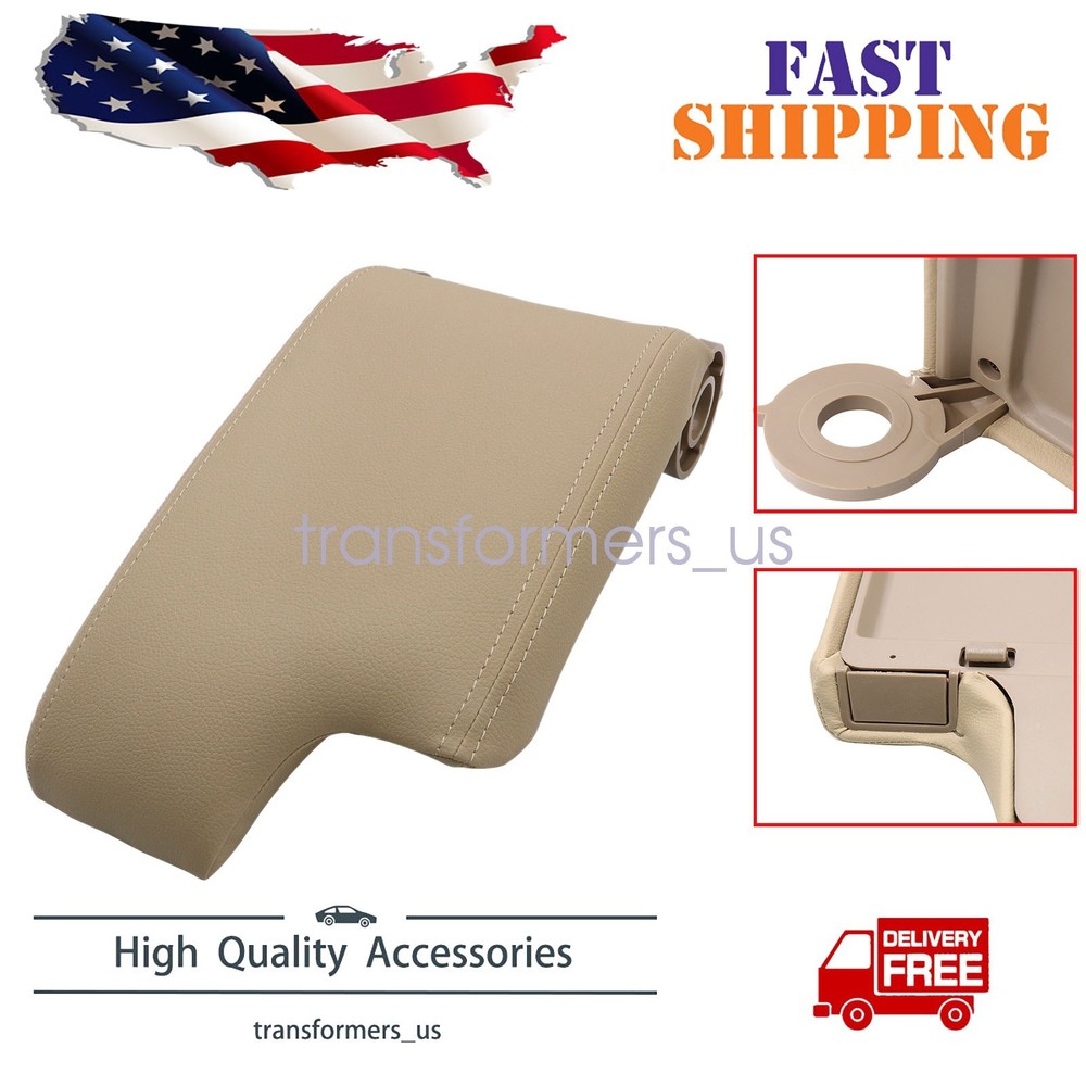 Center Console Armrest Lid Cover For 1999-2005 BMW E46 3 Series Leather Beige