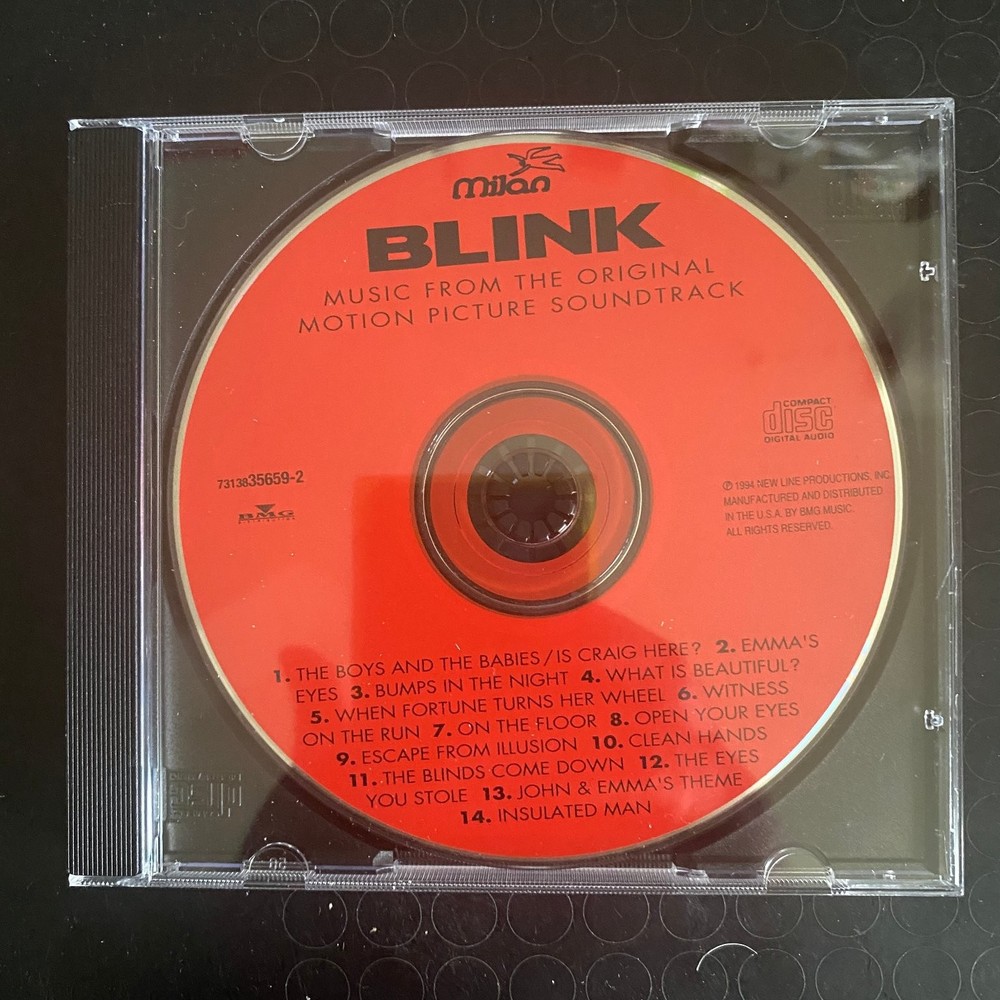 Blink Original Motion Picture Soundtrack CD 1994 Score Milan US