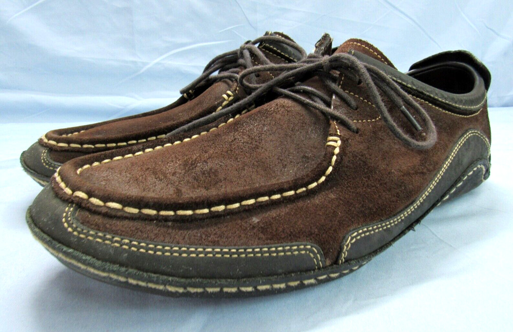 COLE HAAN X NlKE AIR C Series BROWN SUEDE Lace-Up MOC TOE CASUAL SHOES 10B