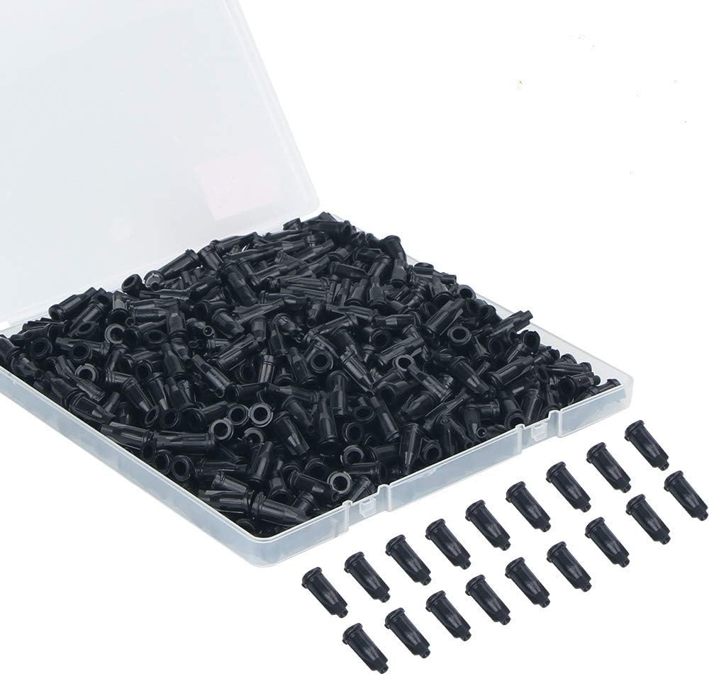 500-Pack Luer Lock Syringe Tip Caps Dispensing Needle Cap with Storage...