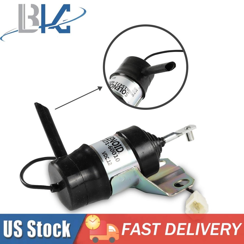For Kubota Denso Fuel Shut Off Solenoid 15471-60010 052600-1000 052600-1001 12V