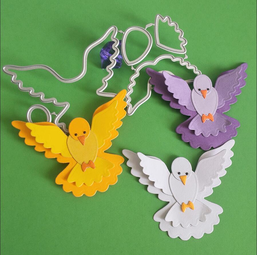 Pigeon Bird Metal Cutting Dies Scrapbooking Craft Paper Cards Embossing Stencil