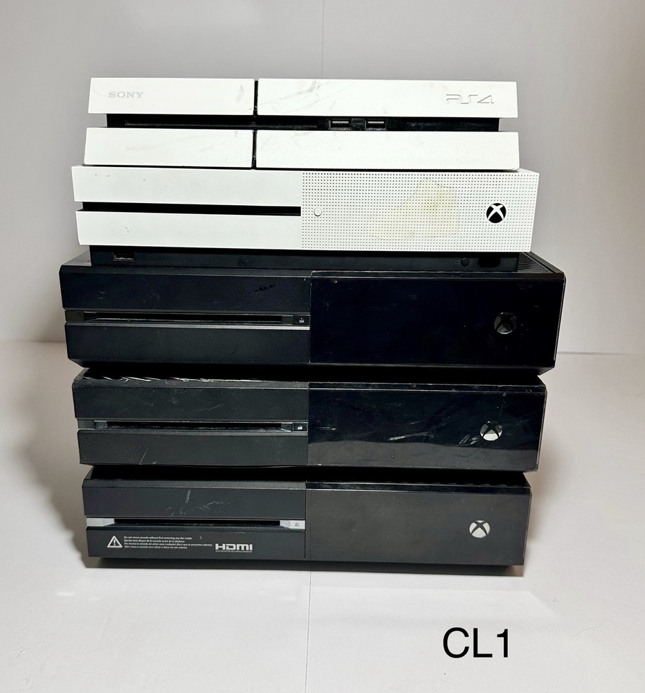 Xbox One & PS4 Console Lot Of 5 - For Parts/Repair