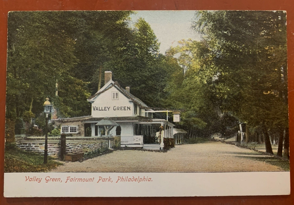 Valley Green Inn Fairmount Park Philadelphia Glitter Enhanced Postcard