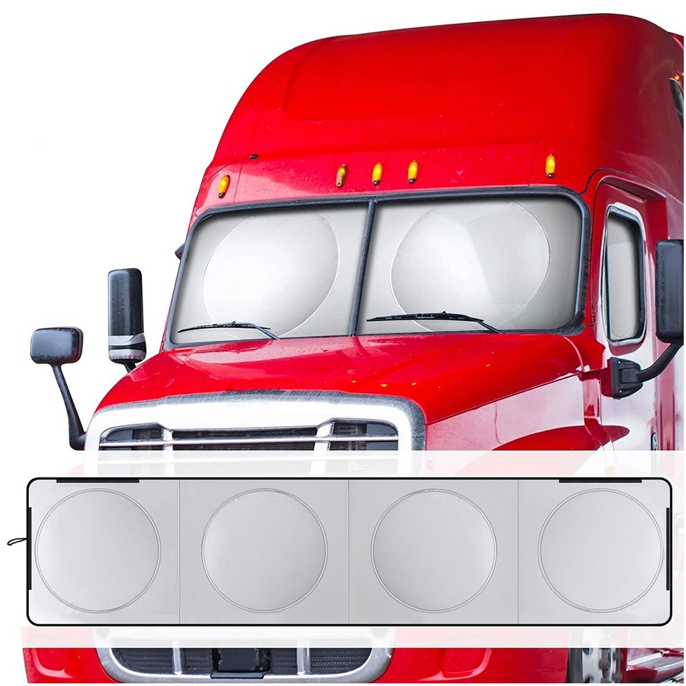 Volvo Semi-Truck Foldable UV Blocking Sun Shade for Windshield & Side Windows  