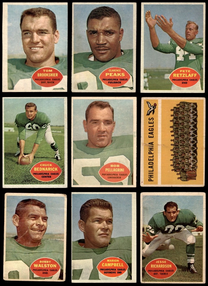1960 Topps Philadelphia Eagles Team Set 2.5 - GD+ 7251662