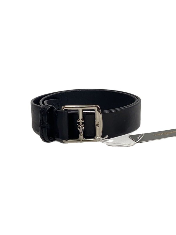 JM Davidson Plain Black Leather Belt for Men - BHNS-0XX-BR25