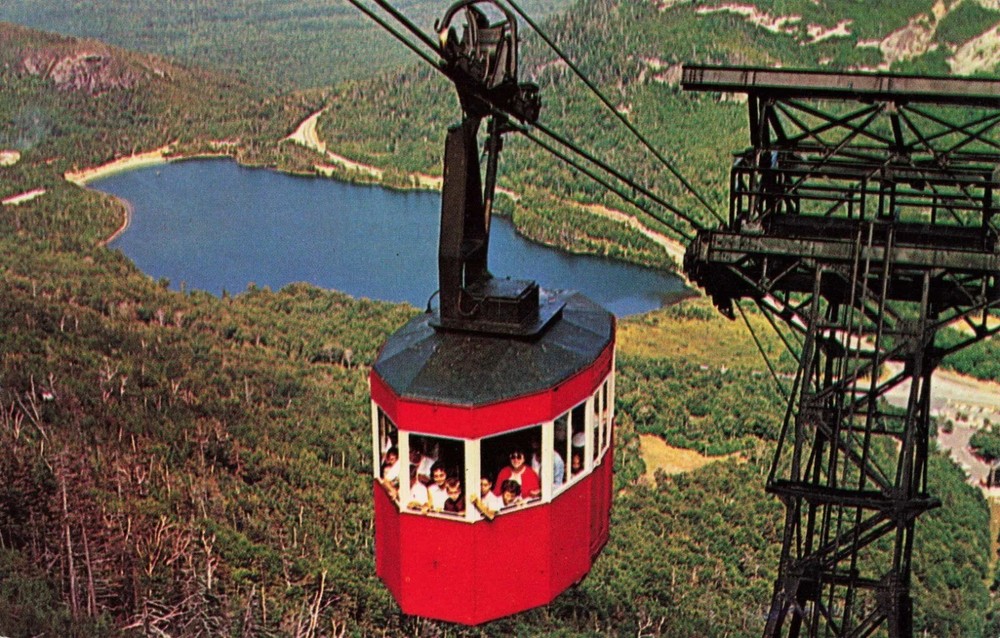 Cannon Mountain Tram-Car Echo Lake Franconia Notch New Hampshire NH - Postcard