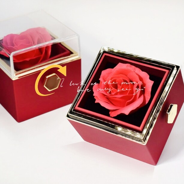 Rotating Soap Flower Rose Gift Box Perfect Valentine's Day Gift