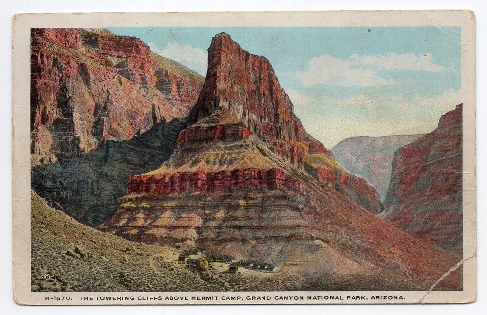 1920s? WB - CLOSEOUT - Cliffs Above Hermit Camp, Grand Canyon Nat'l Park - AZ