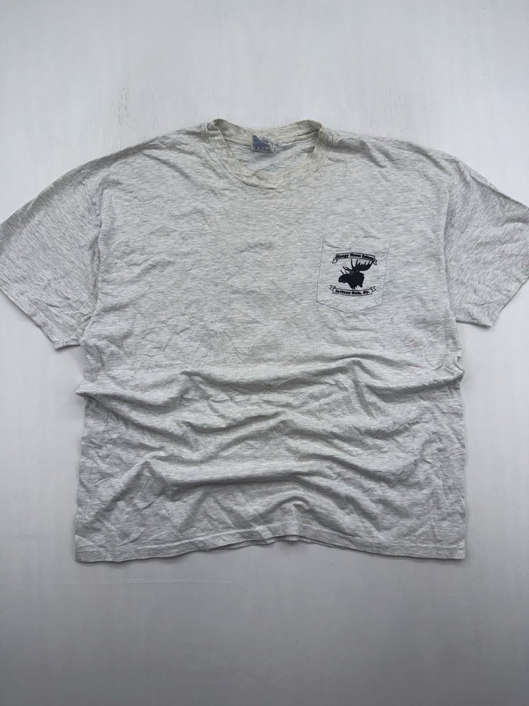 Vintage Mangy Moose Beer T Shirt Jackson Hole Wyoming Blue Men XXL