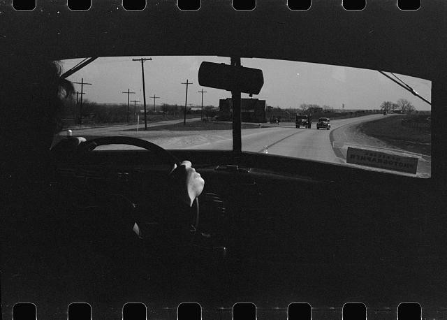 Photo:Bexar County Texas 1940 Automobile Highway Drive View