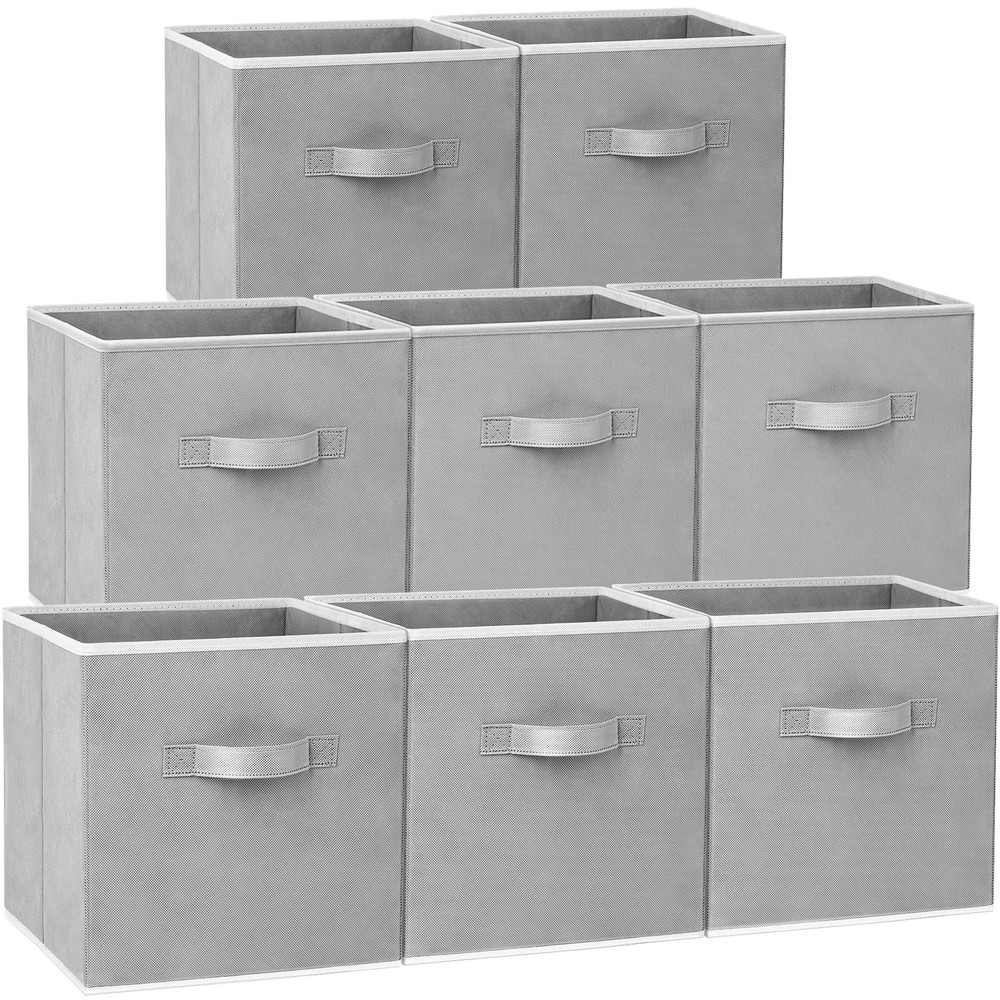 Large Storage Cubes - 13 Inch Heavy Duty Fabric Storage Bins for Shelves Clos...