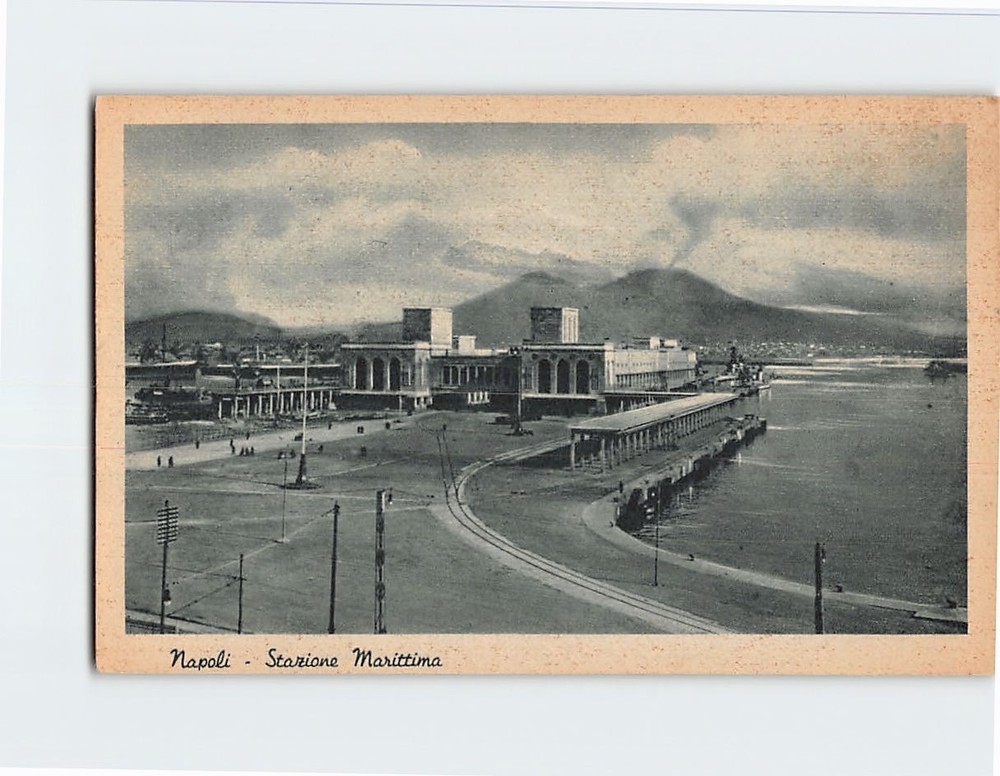 Postcard Stazione Marittima Naples Italy