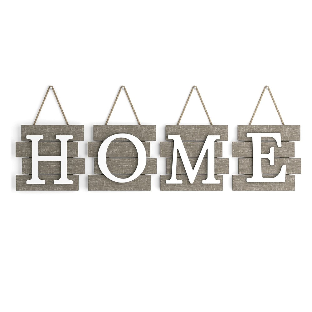 Barnyard Designs Home Tile Sign Wall Decor, Rustic Primitive Country Decorati...