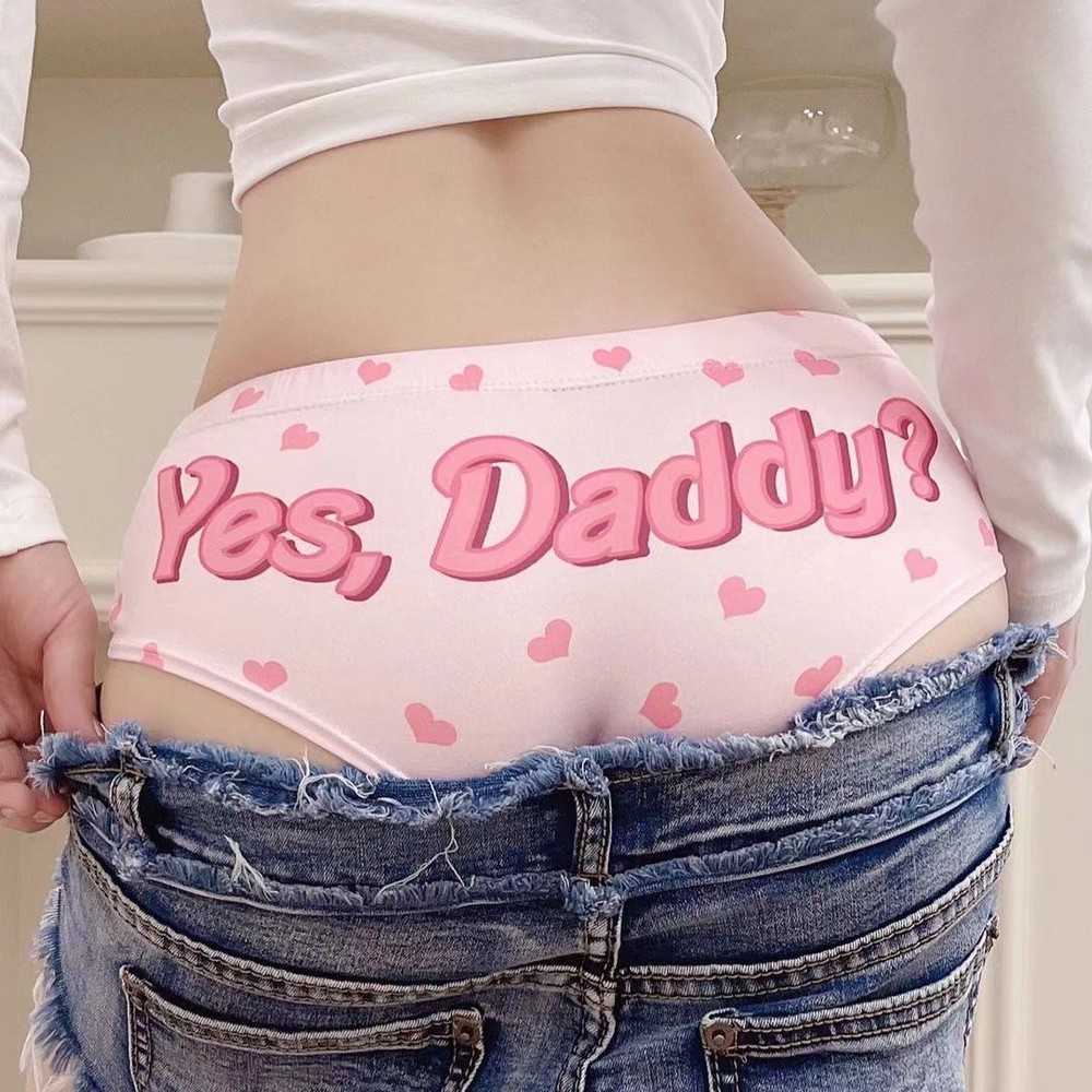 🔥Girl Flirt Yes Daddy Briefs Thong Panties Underwear Knicker Hot Butt Lingerie