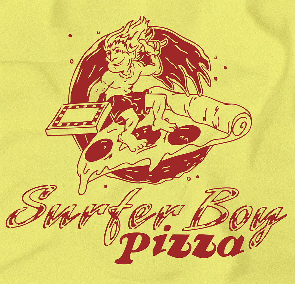 ***NEW*** Stranger Things Surfer Boy Pizza Logo Unisex T-Shirt - Argyle