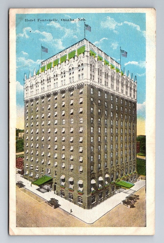 Omaha NE-Nebraska, Hotel Fontenelle, Advertising, Antique, Vintage Postcard