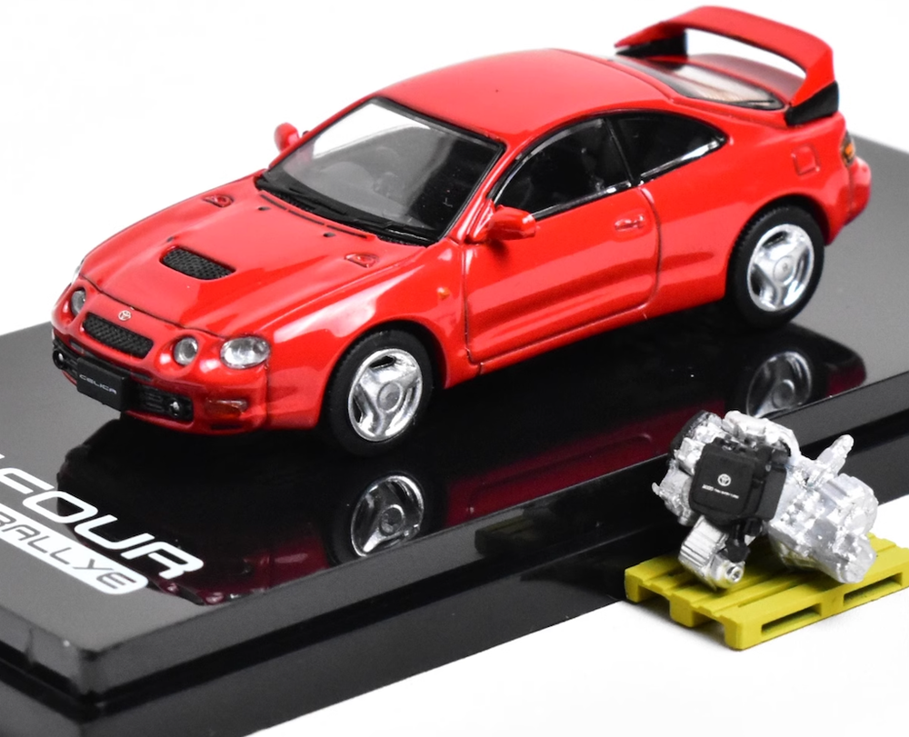 HobbyJapan 1:64 Red Toyota Celica GT Rally Diecast Metal Sports Car Model