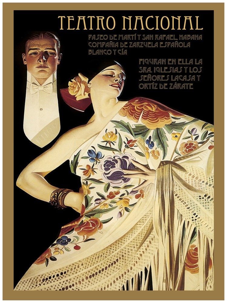 8269.Decoration Poster.Home Room wall art design print.National theater.Nouveau