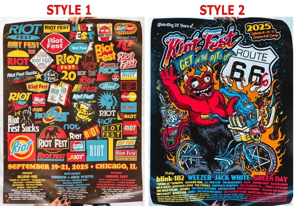 Riot Fest 2025 Chicago IL September 19 21 Punk Rock Festival Poster