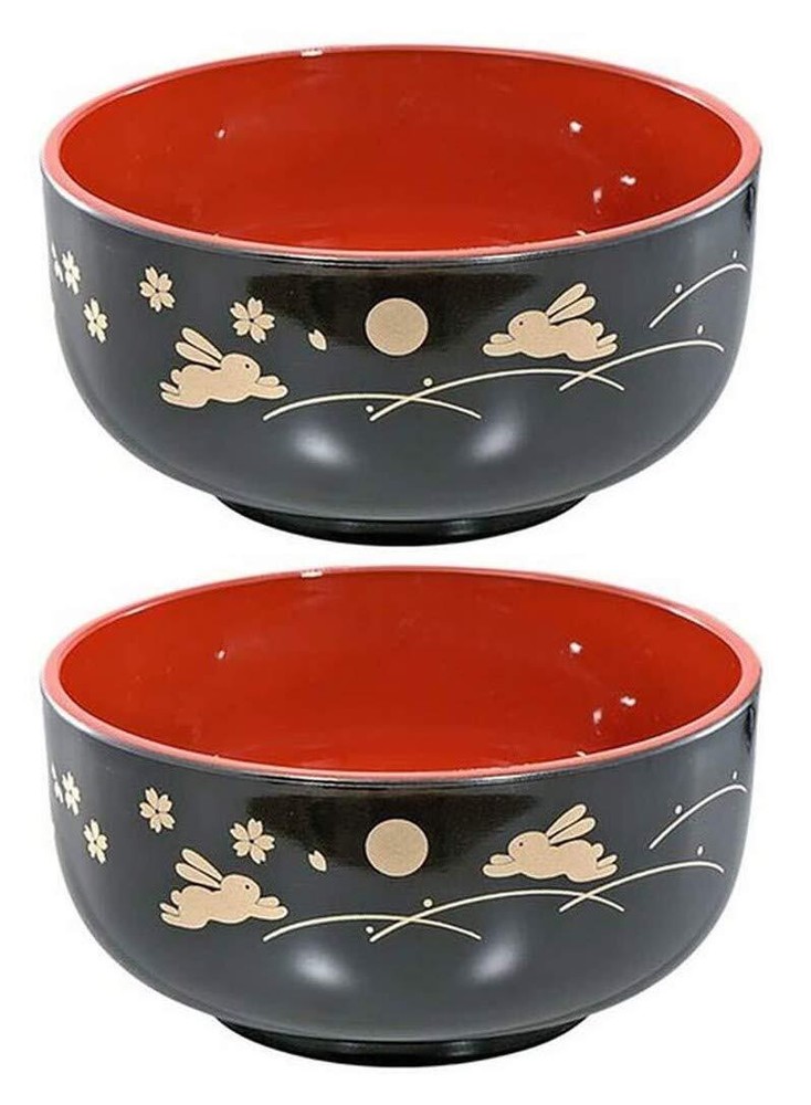 JapanBargain 2943, Soup Bowls Japanese Plastic Bowls Cereal Bowl Rice Bowl, B...