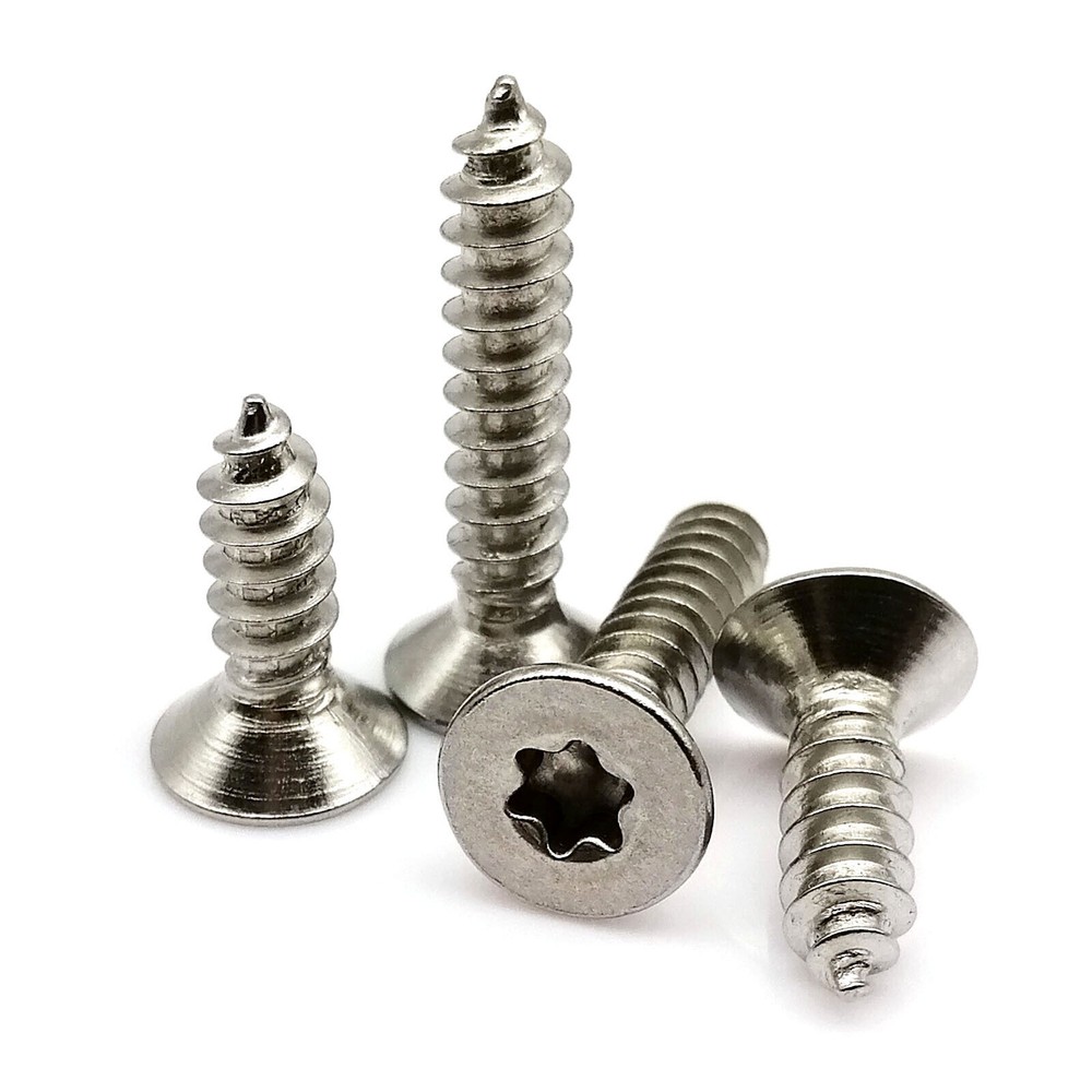 5/50pcs M2-M6 304 Stainless Steel Torx Flat Countersunk Head Self-tapping Screw