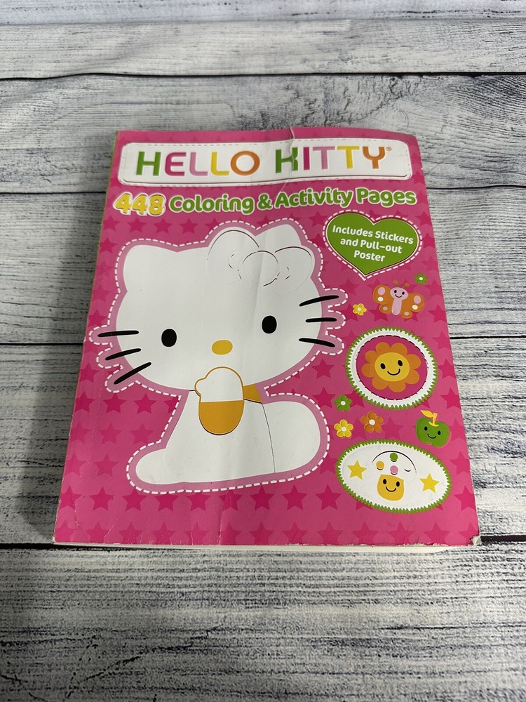 Hello Kitty 448 Page Coloring & Activity Book, Sanrio, Bendon, Games, Crayons