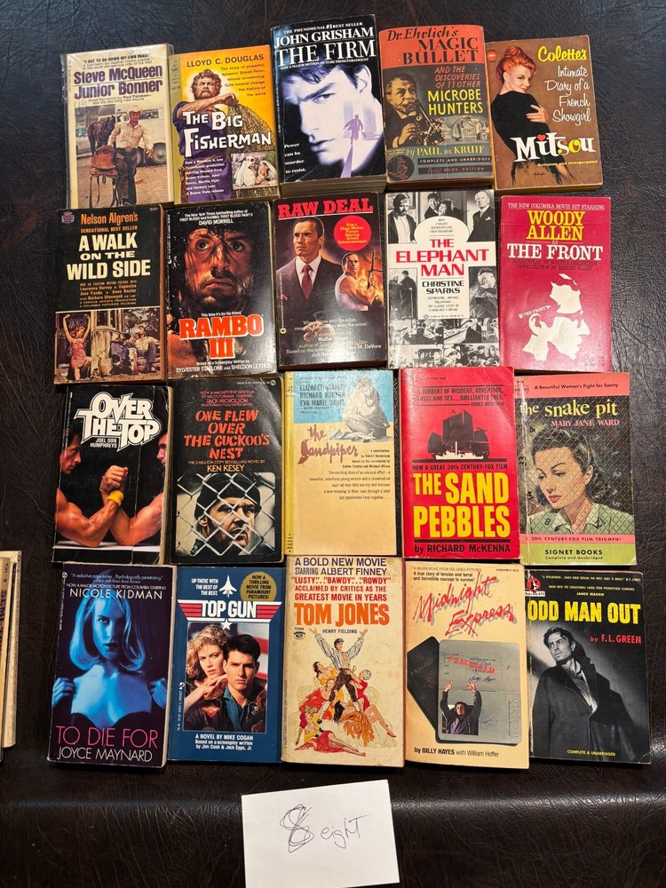 Lot 8 - 20 Movie tie-in paperbacks average VG 1940s-2000s see photos