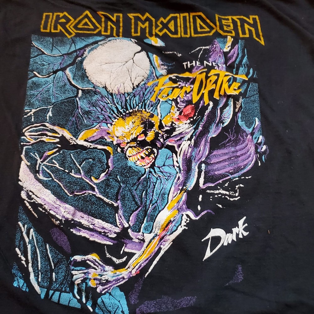 VTG IRON MAIDEN Fear Of The Dark 1992 Single Stitch Tshirt Rare Eddie Cruncher S