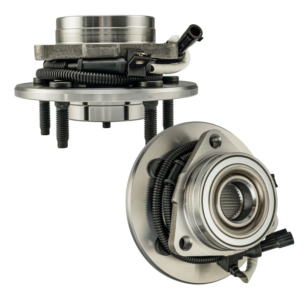 (2) For 1997 1998 1999 2000 Ford F-150 Front Wheel Bearing & Hub W/ABS 4WD 5 Lug