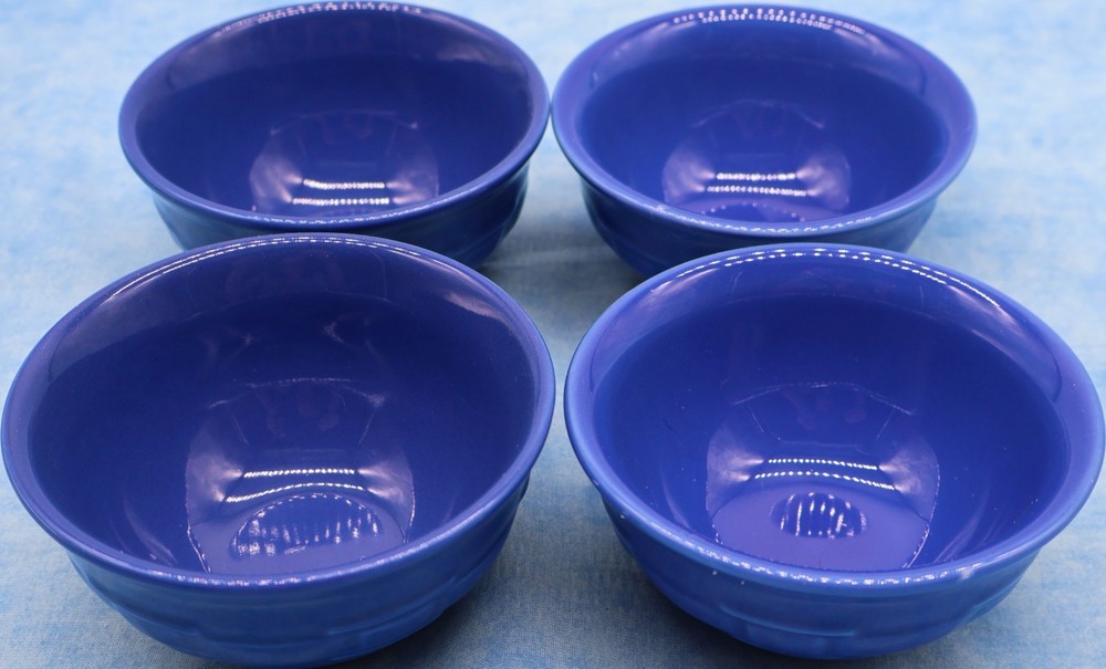 Longaberger Woven Traditions Classic Blue Dessert Berry Bowls Set of 4