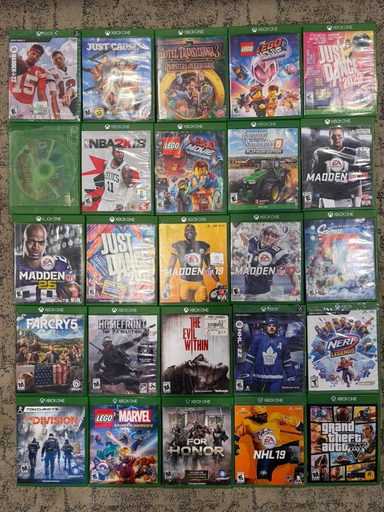 Lot Of 25 Xbox One Games: Farming Simulator Evil Within Homefront Just Cause