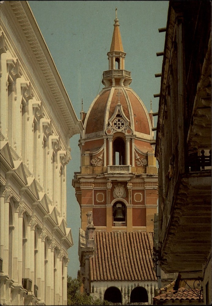 The Cathedral Cartagena Colombia vintage postcard x985