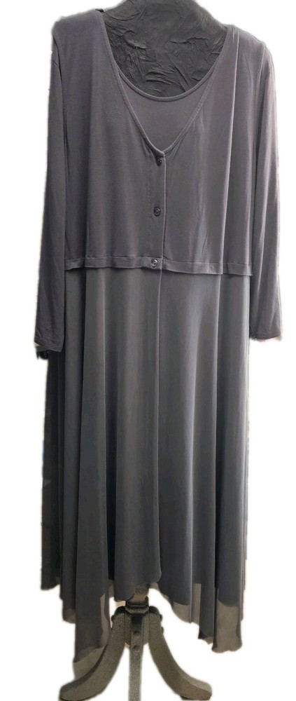 Monroe And Main Dress Sz 2X~ Gray 2pc Dress