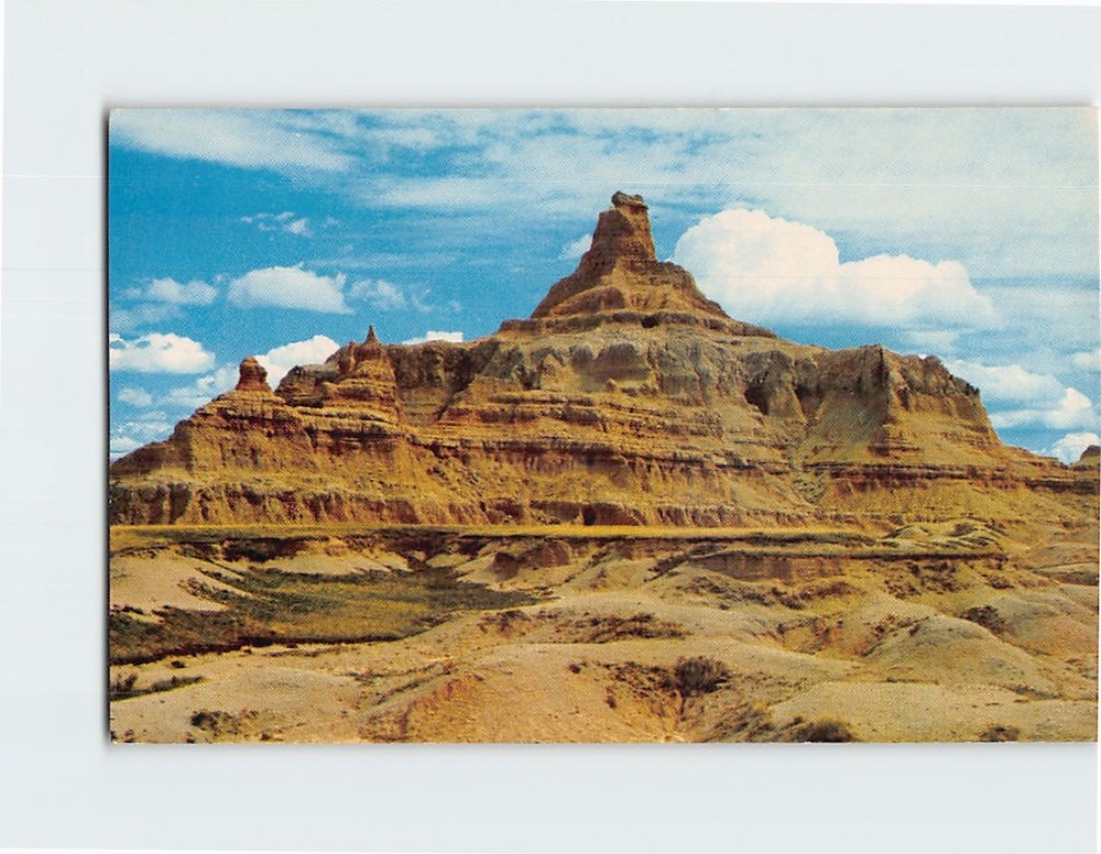 Postcard Battleship Butte Badlands National Monument In Badlands South Dakota