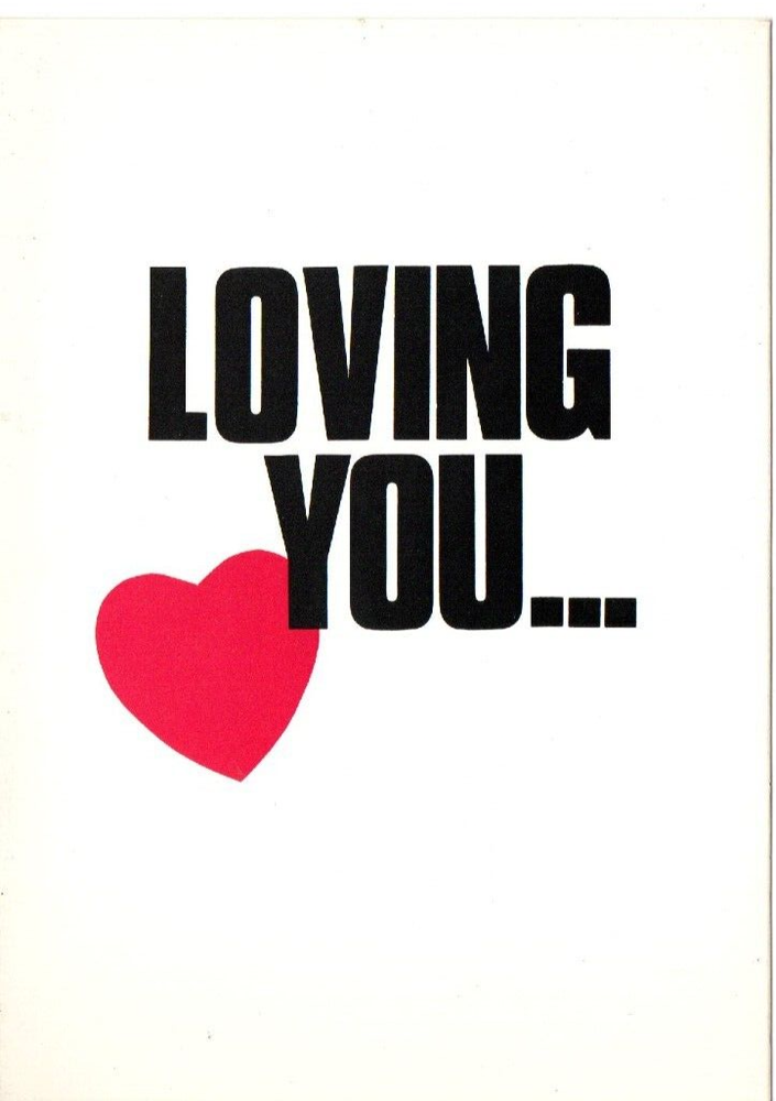 Valentines Day Card Loving You With Heart 1980 TNT Designs