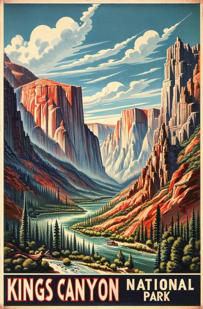 Kings Canyon National Park, Near Fresno, California --New POSTCARD